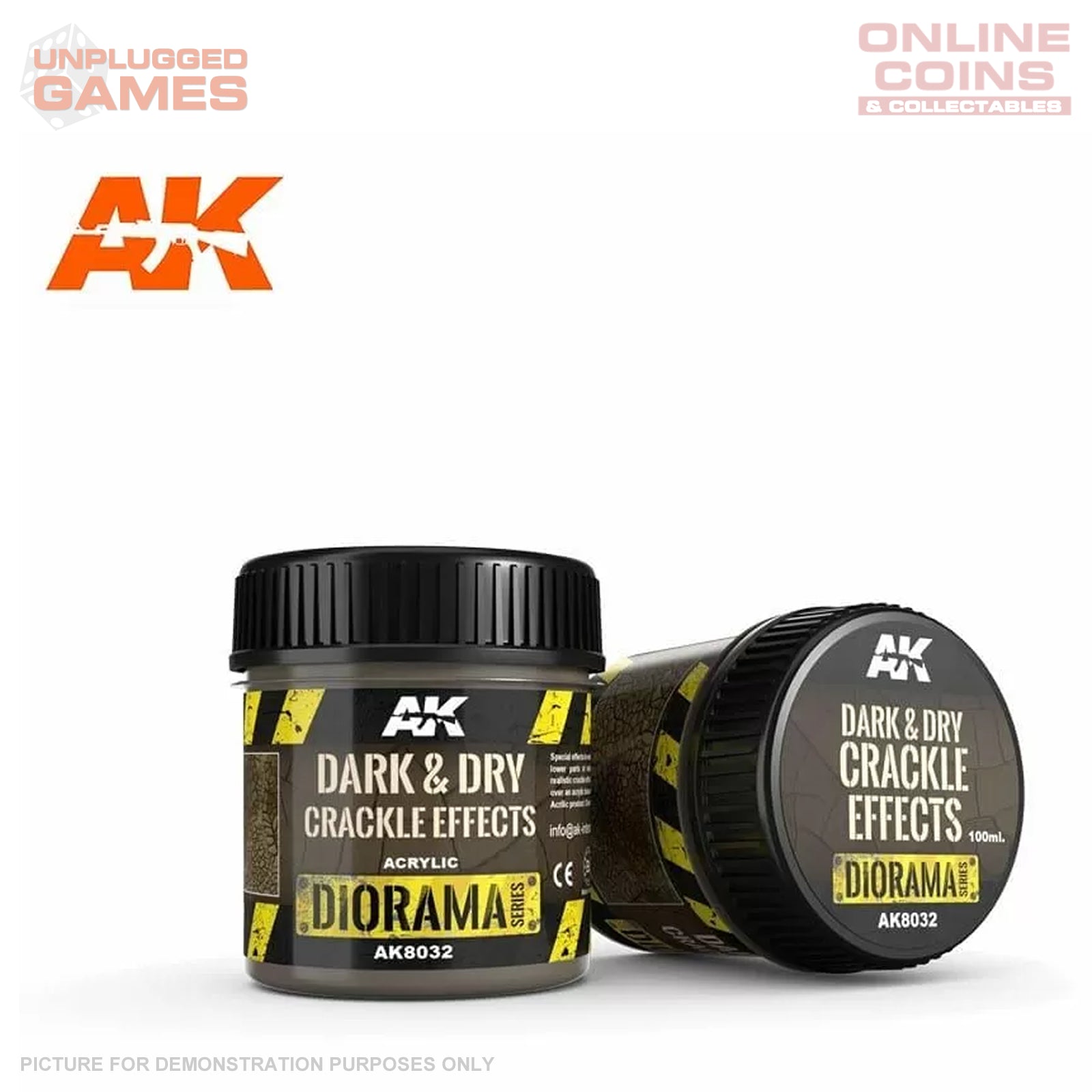 AK Interactive - Dioramas - Dark & Dry Crackle Effects 100ml